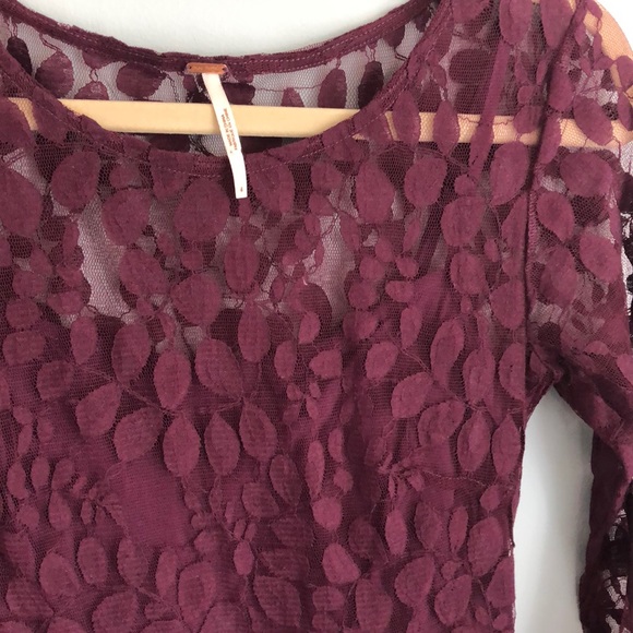 Free People Floral Lace Mesh Dress - Picture 6 of 9